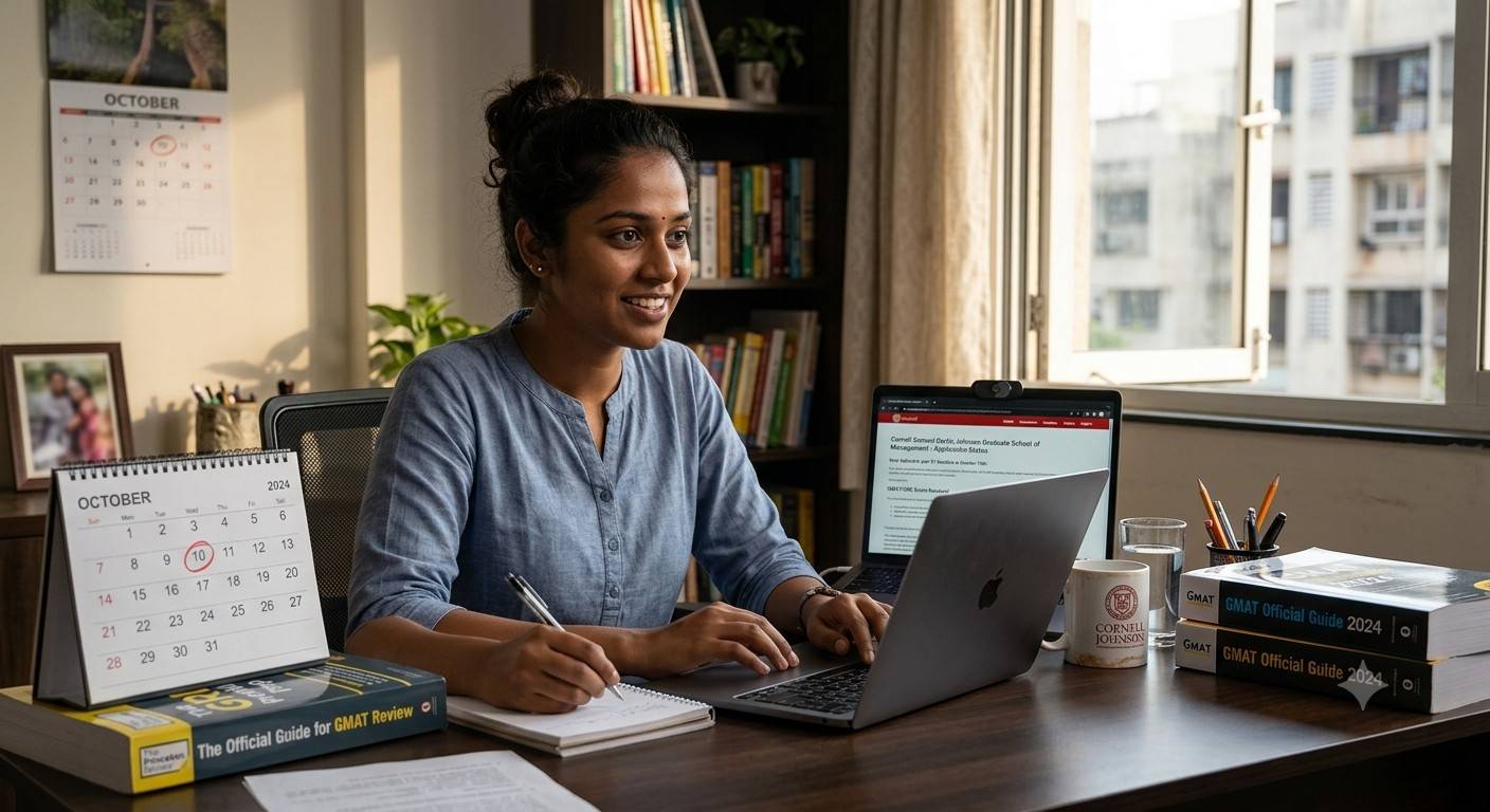 Cornell MBA deadlines for 2027 include R1, R2 and R3. Check application dates, decision timelines, fees, scholarships, GMAT/GRE codes and India-focused planning tips.