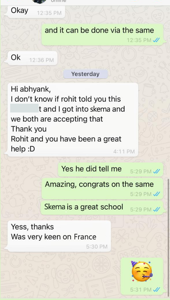 Admit from SKEMA